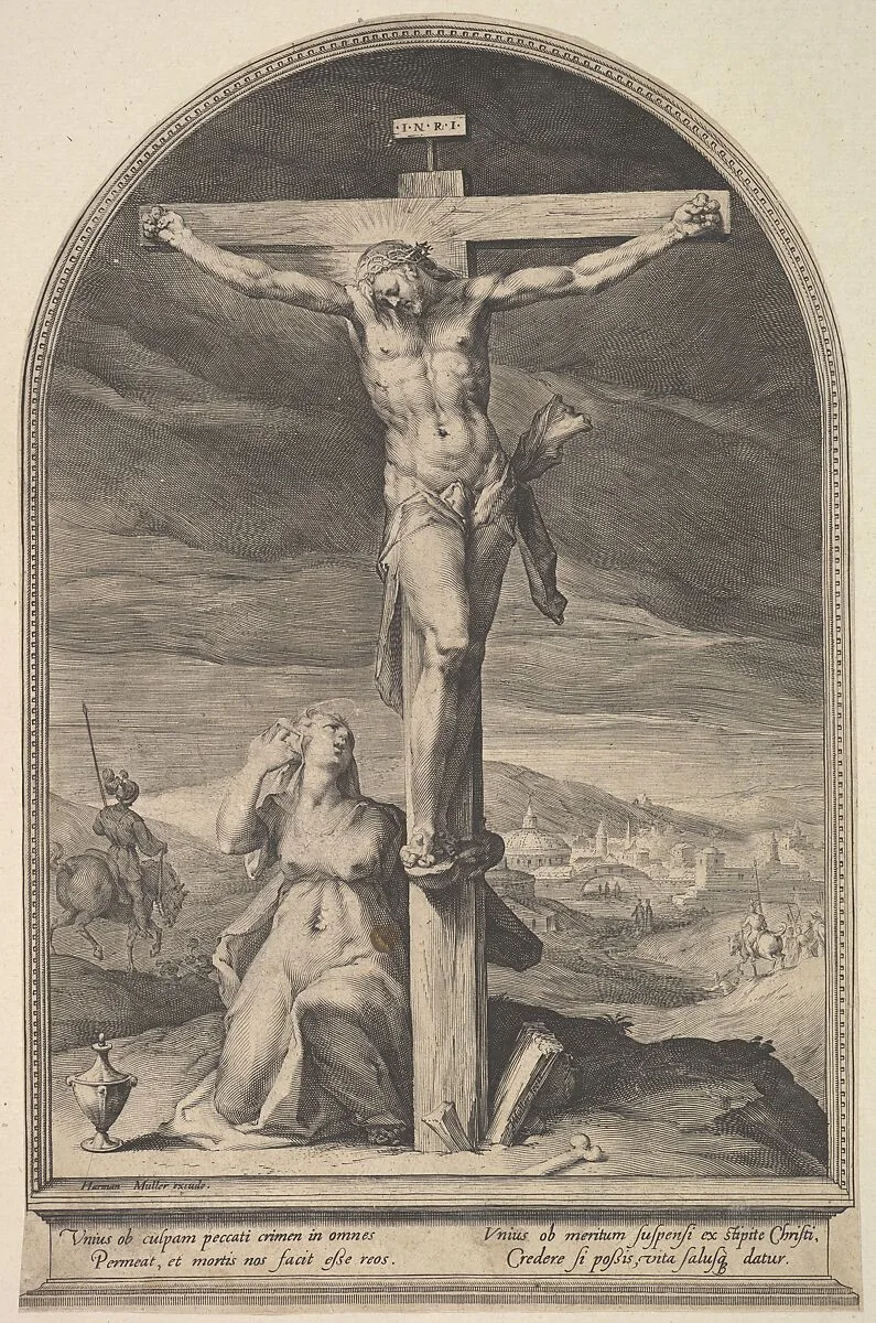 St. Mary Magdalene at the Foot of the Cross — Jan Muller|Harmen Jansz. Muller