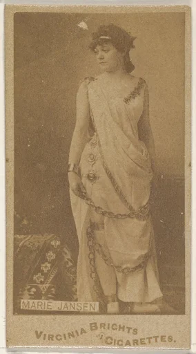 Marie Jansen, from the Actors and Actresses series (N45, Type 1) for Virginia Brights Cigarettes