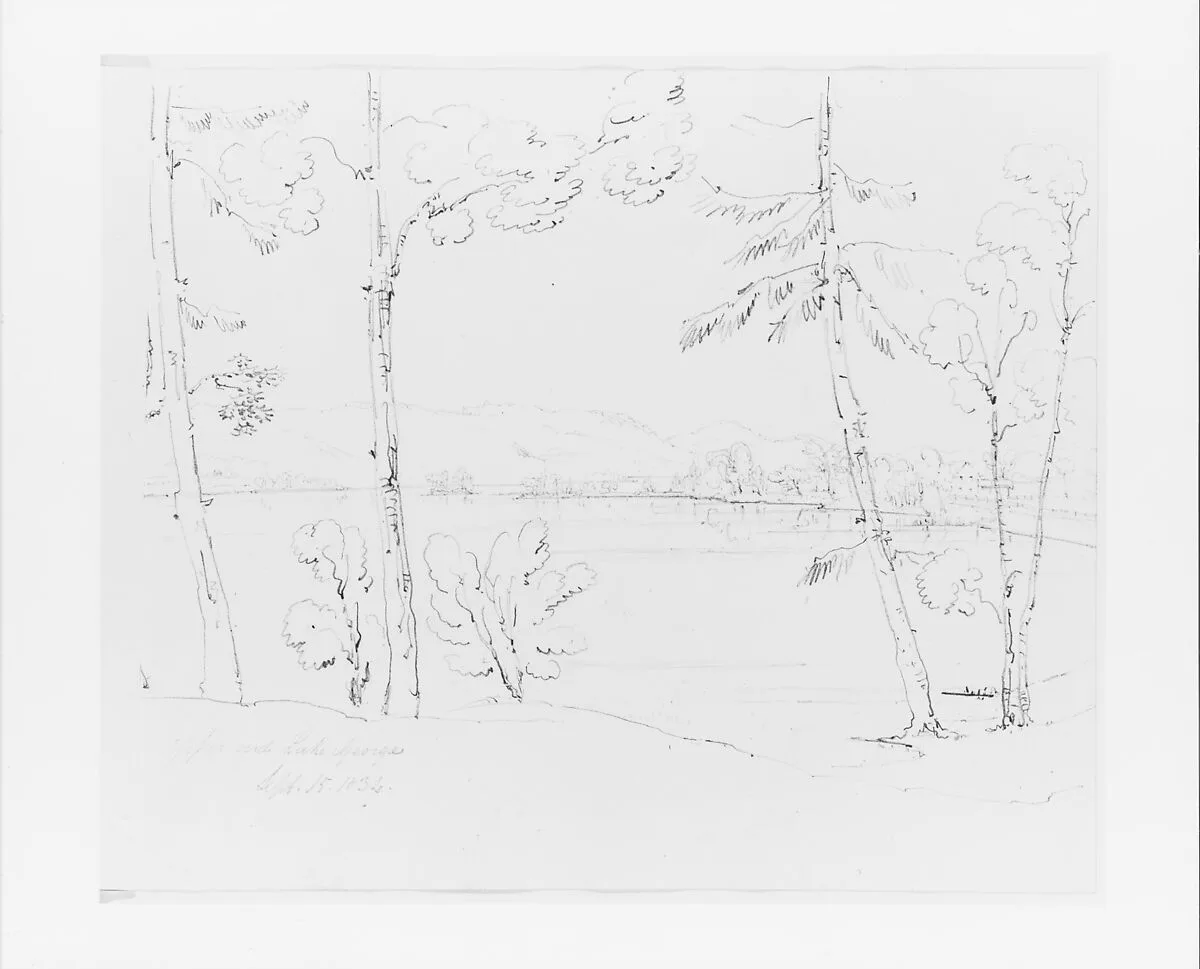Upper End, Lake George (from Sketchbook) — John William Casilear