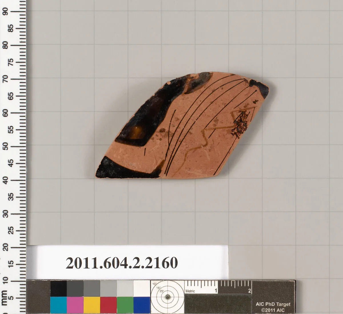 Terracotta fragment of a pot; unglazed on the inside — Unknown