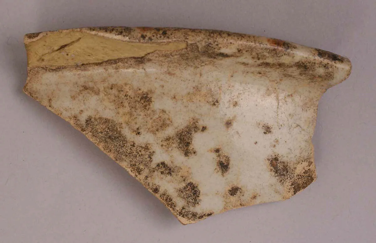 Fragment of a Bowl with White Glaze — Unknown