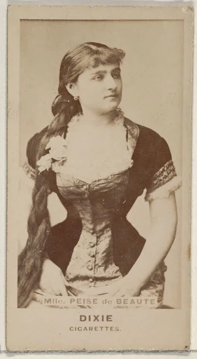 Mlle. Peise de Beaute, from the Actors and Actresses series (N45, Type 7) for Dixie Cigarettes
