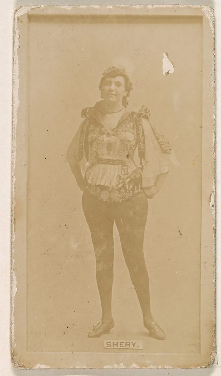 Mlle. Shery, from the Actresses series (N245) issued by Kinney Brothers to promote Sweet Caporal Cigarettes — Kinney Brothers Tobacco Company