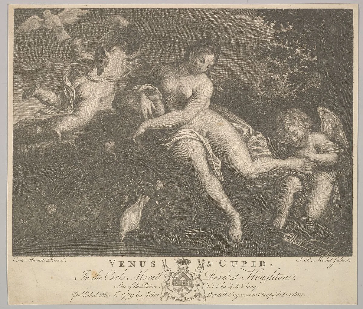 Venus and Cupid — Carlo Maratti|Jean-Baptiste Michel|John Boydell