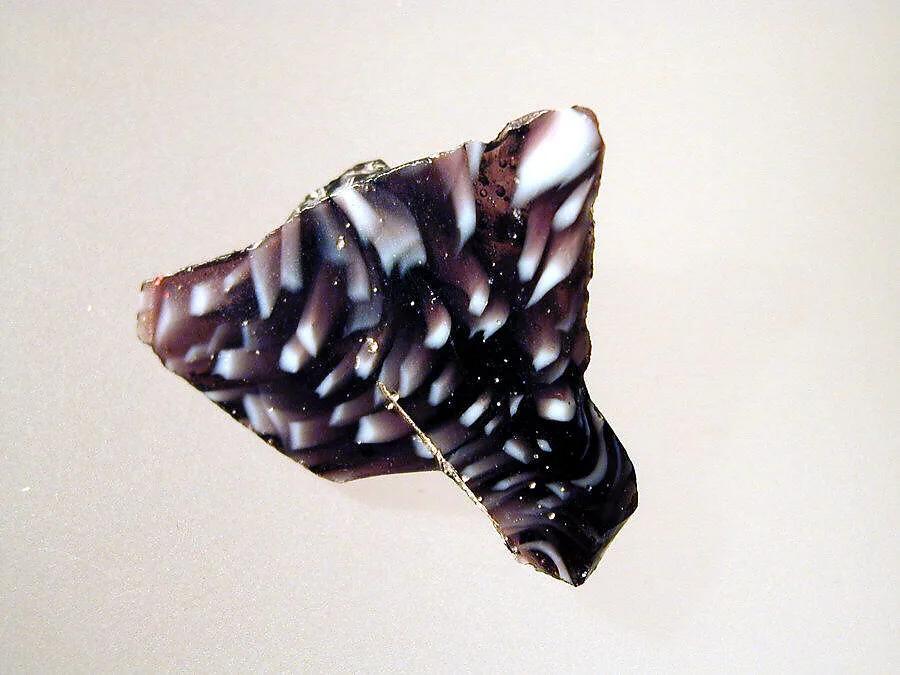 Glass mosaic ribbed bowl fragment — Unknown