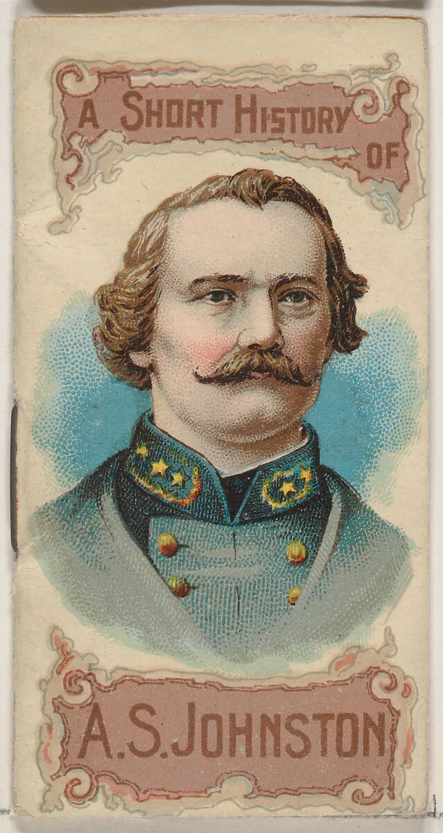 A Short History of General Albert Sydney Johnston, from the Histories of Generals series of booklets (N78) for Duke brand cigarettes — W. Duke, Sons & Co.|Knapp & Company