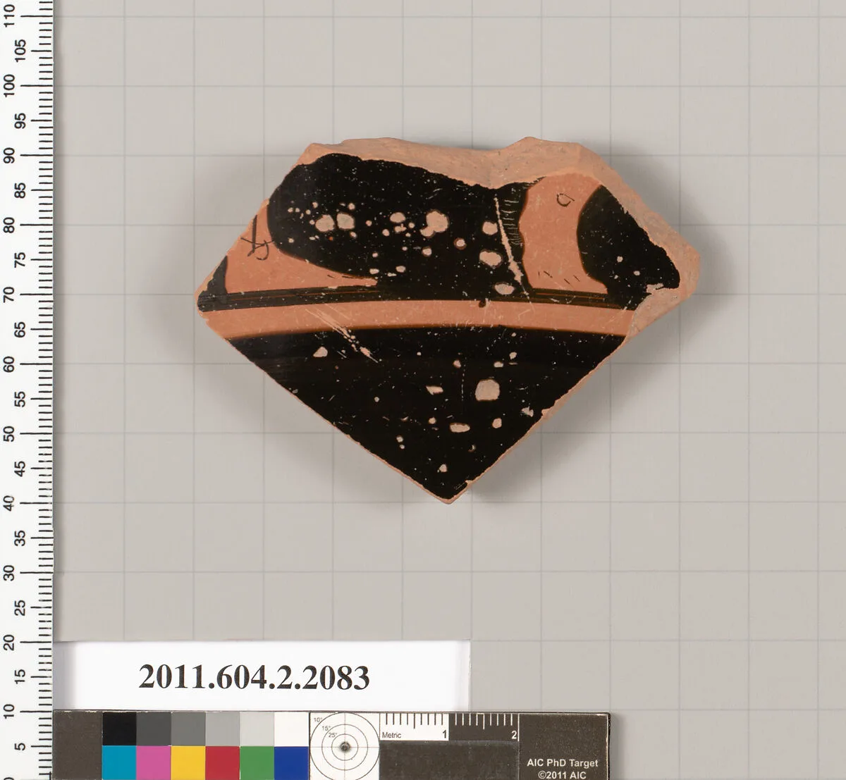 Terracotta fragment of a pot; glazed on the inside — Unknown