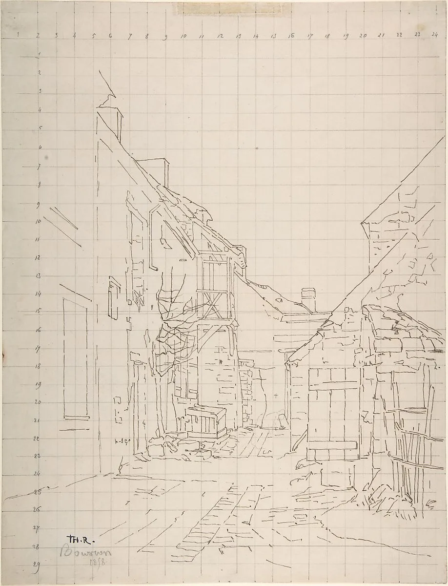 An Alleyway between Houses — Théodore Rousseau