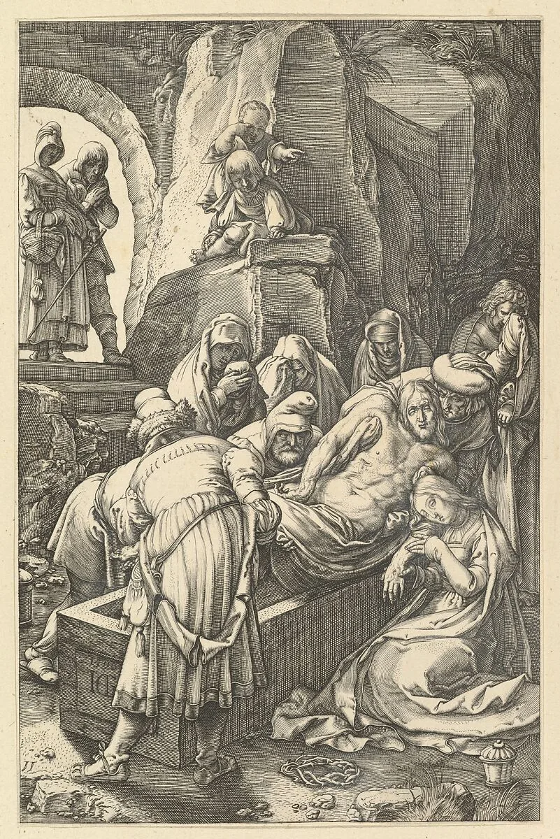 The Entombment, from "The Passion of Christ" — Anonymous|Hendrick Goltzius