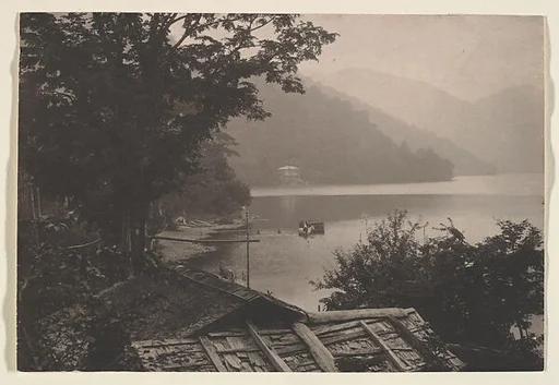 [View of a Lake, likely Lake Hakone, Japan]