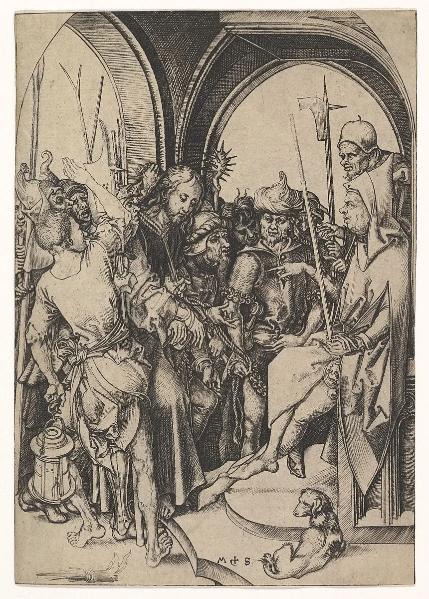 Christ before Annas — Martin Schongauer