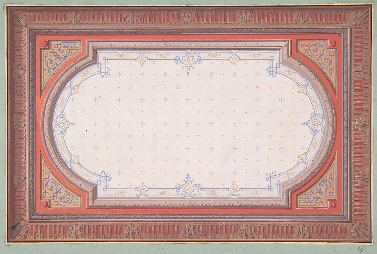 Design for a ceiling — Jules-Edmond-Charles Lachaise|Eugène-Pierre Gourdet