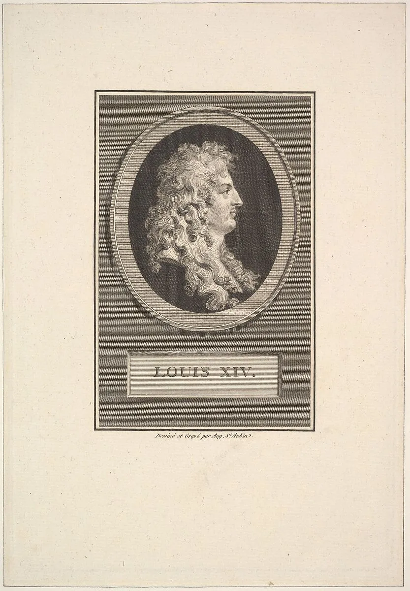 Portrait of Louis XIV — Augustin de Saint-Aubin