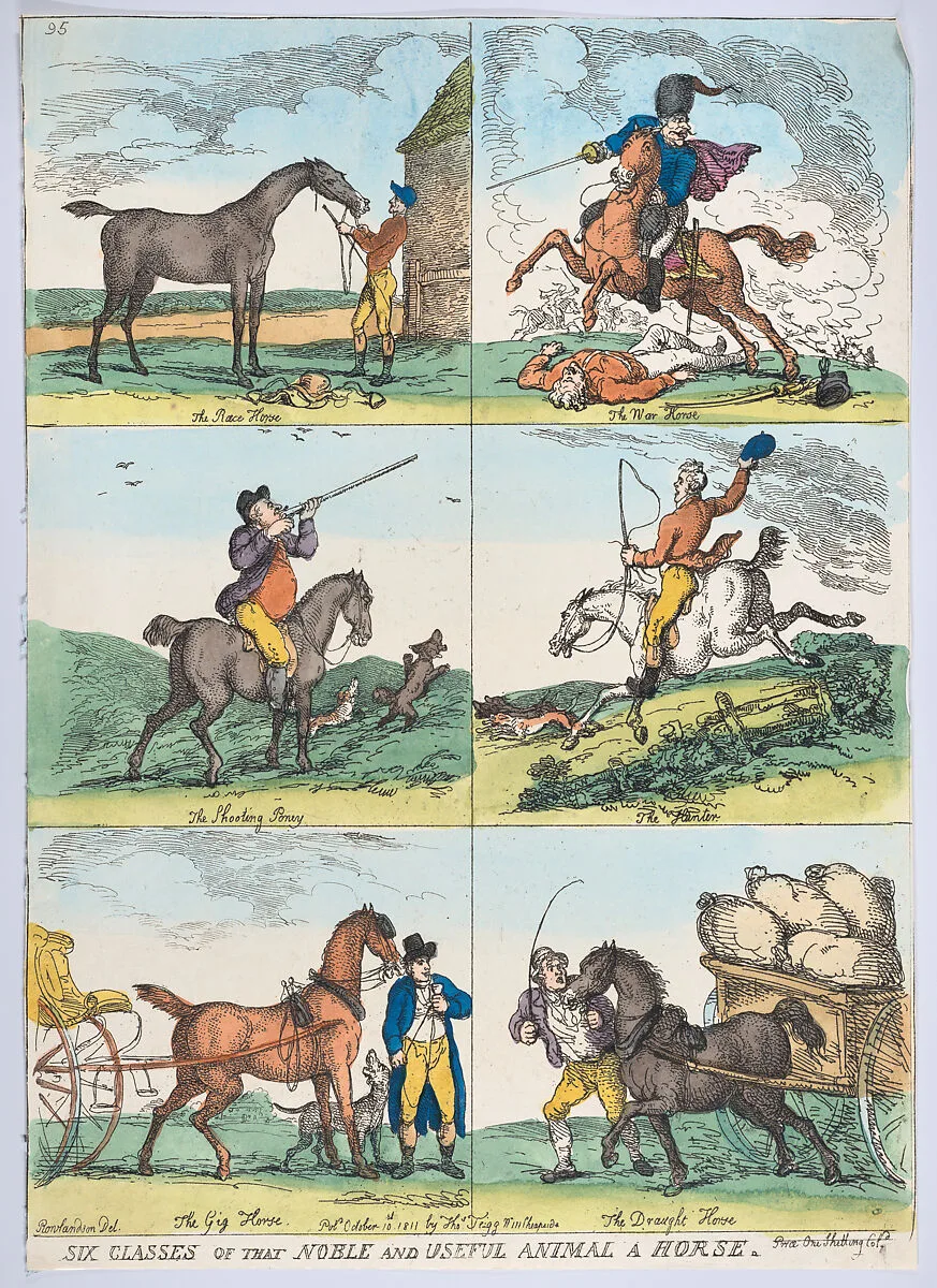 Six Classes of the Noble and Useful Animal a Horse — Thomas Rowlandson|Thomas Tegg