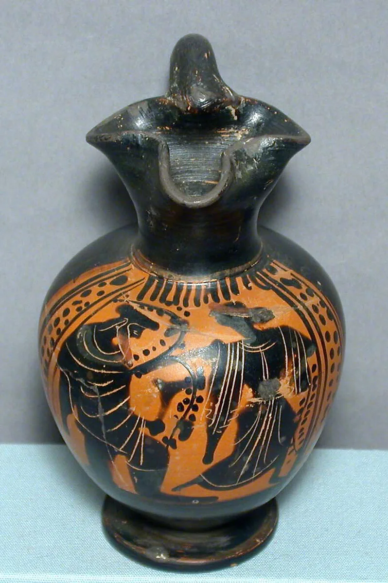 Terracotta oinochoe with trefoil mouth — Unknown