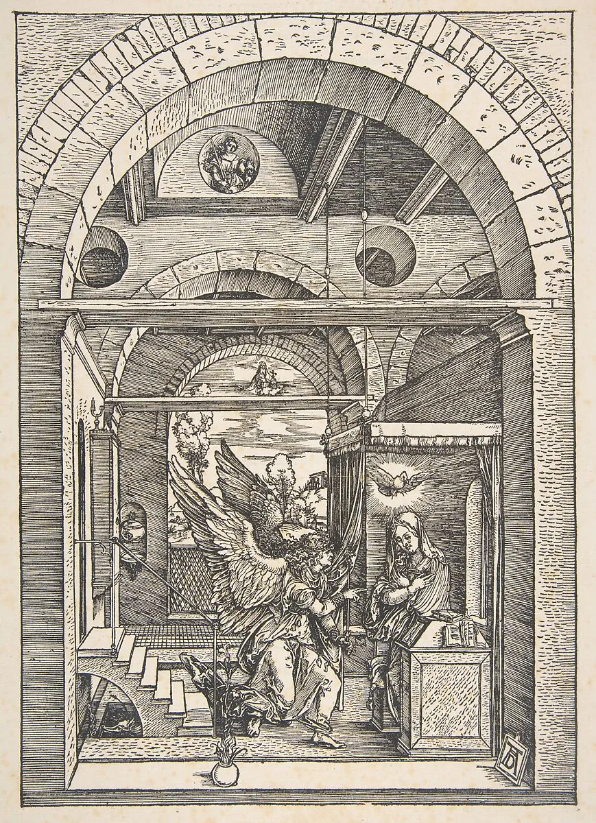 The Annunciation, from "The Life of the Virgin" — Albrecht Dürer