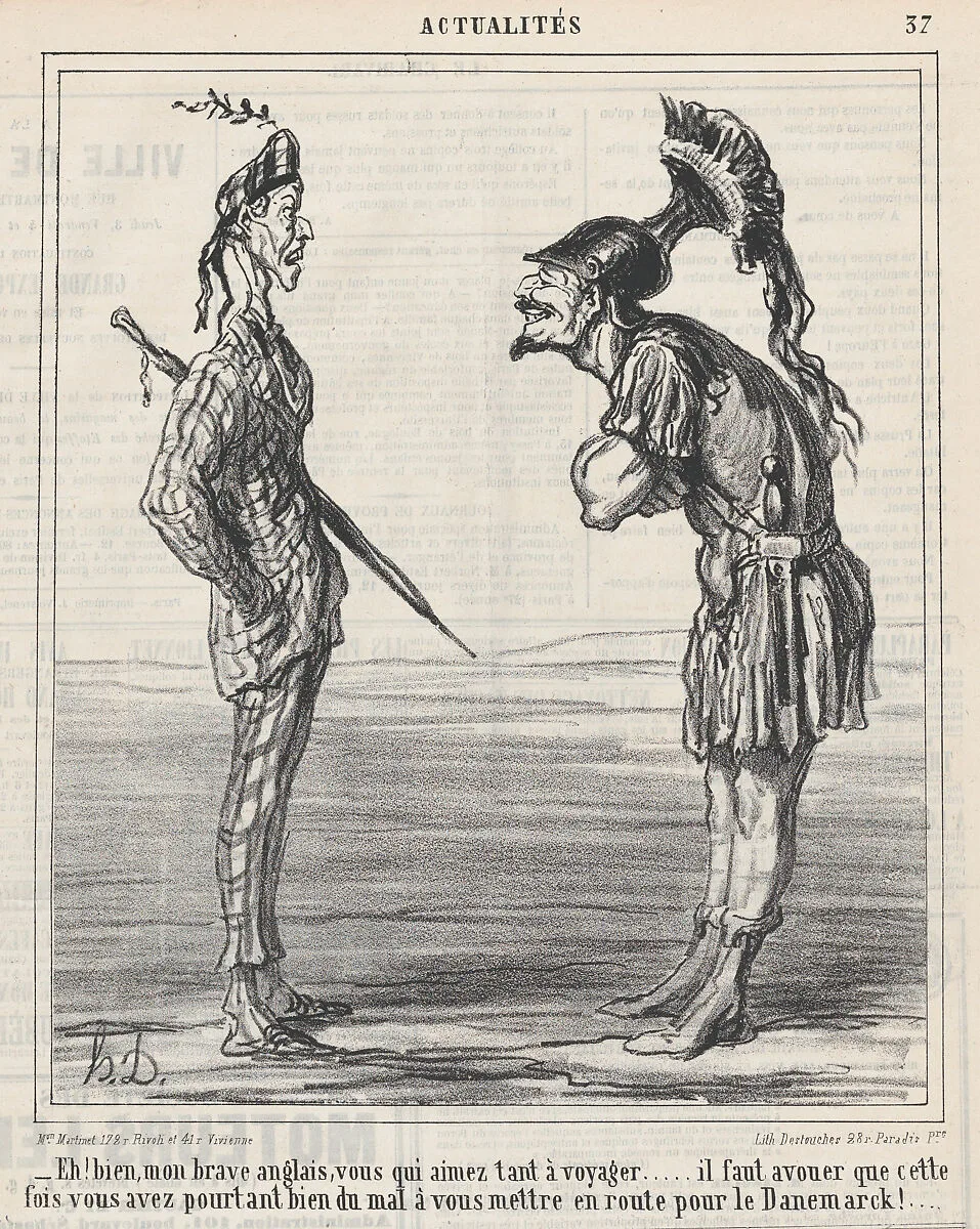 Well, my brave Englishman..., from 'News of the day,' published in Le Charivari, March 5, 1864 — Destouches|Honoré Daumier|Aaron Martinet