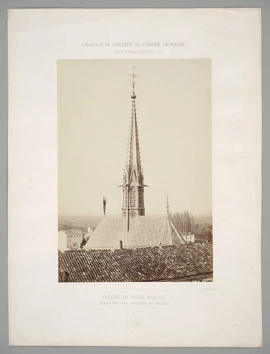 Spire of the Chapel of College St. Dizier (Haute Marne) — Charles Marville