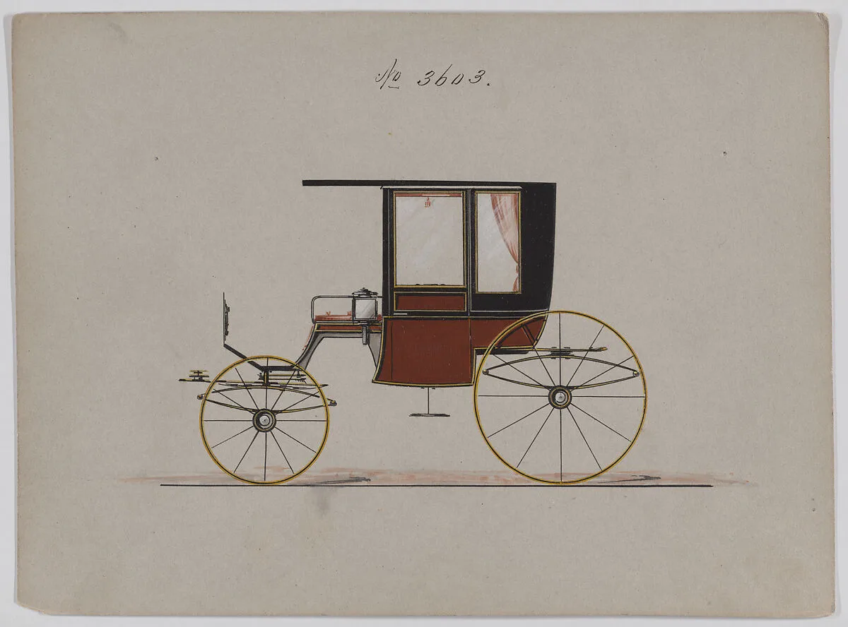 Design for 4 seat Rockaway, no. 3603 — Brewster & Co.