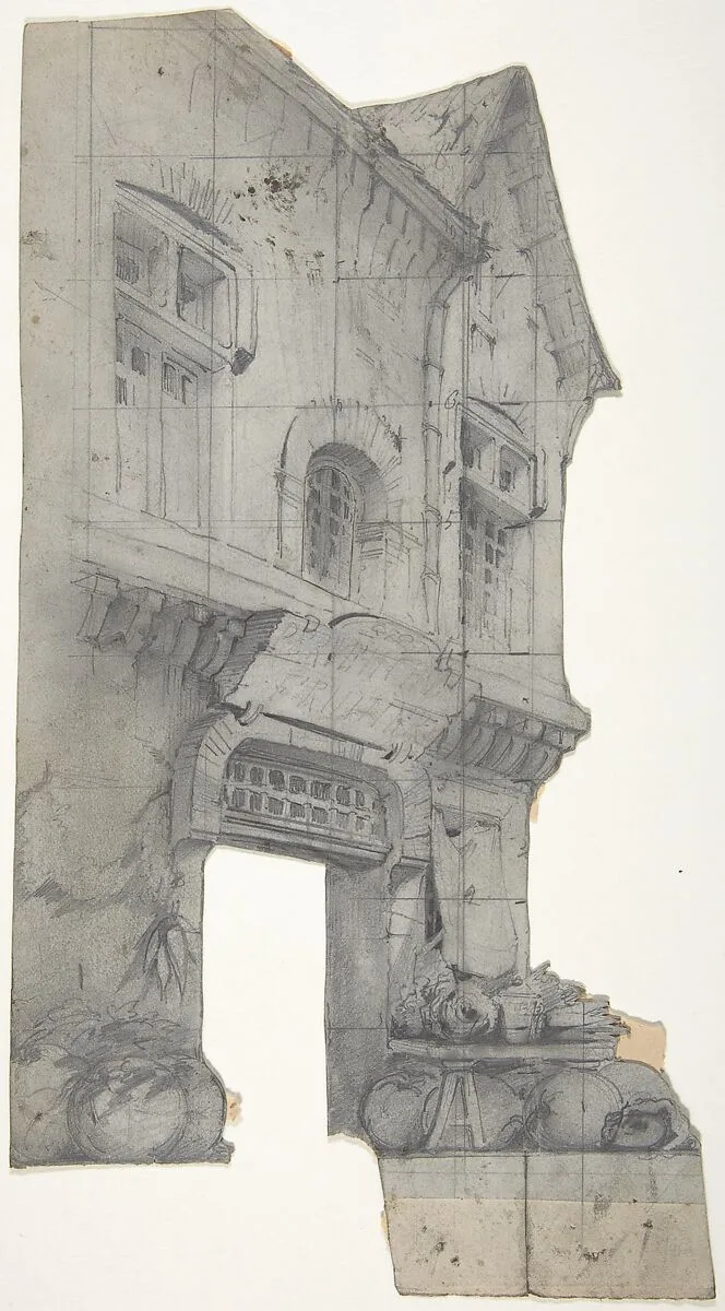 Design for a Stage Set at the Opéra, Paris — Eugène Cicéri