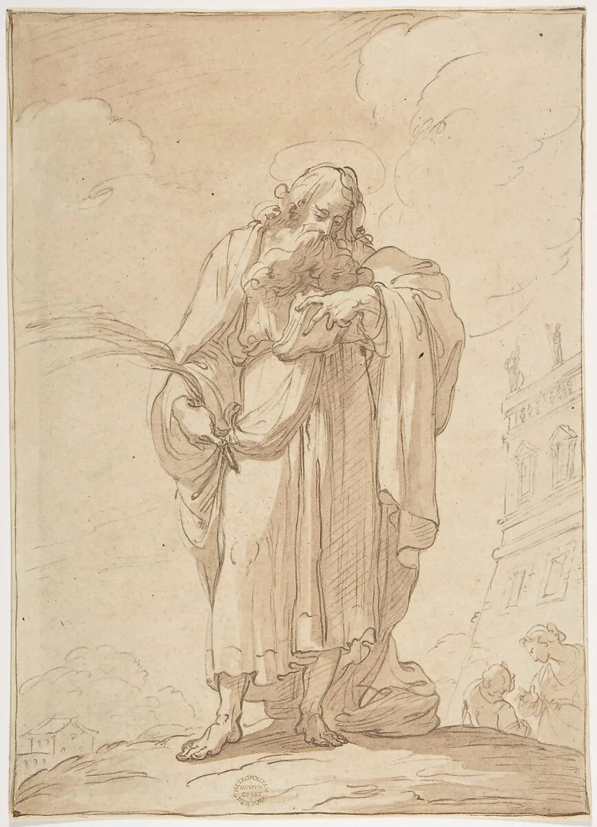 A Martyr Saint Reading — Gaetano Gandolfi