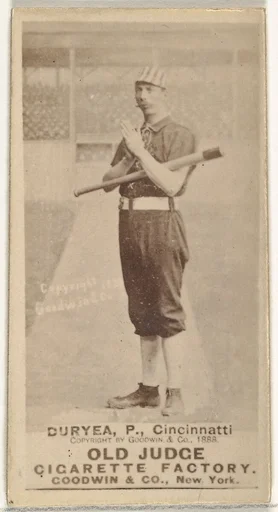 James Newton "Jesse" Duryea, Pitcher, Cincinnati, from the Old Judge series (N172) for Old Judge Cigarettes
