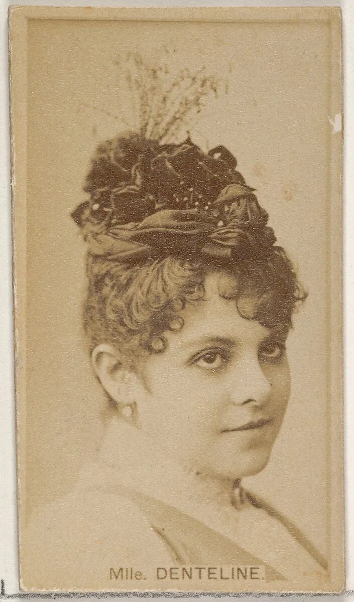 Mlle. Denteline, from the Actors and Actresses series (N45, Type 8) for Virginia Brights Cigarettes — Allen & Ginter
