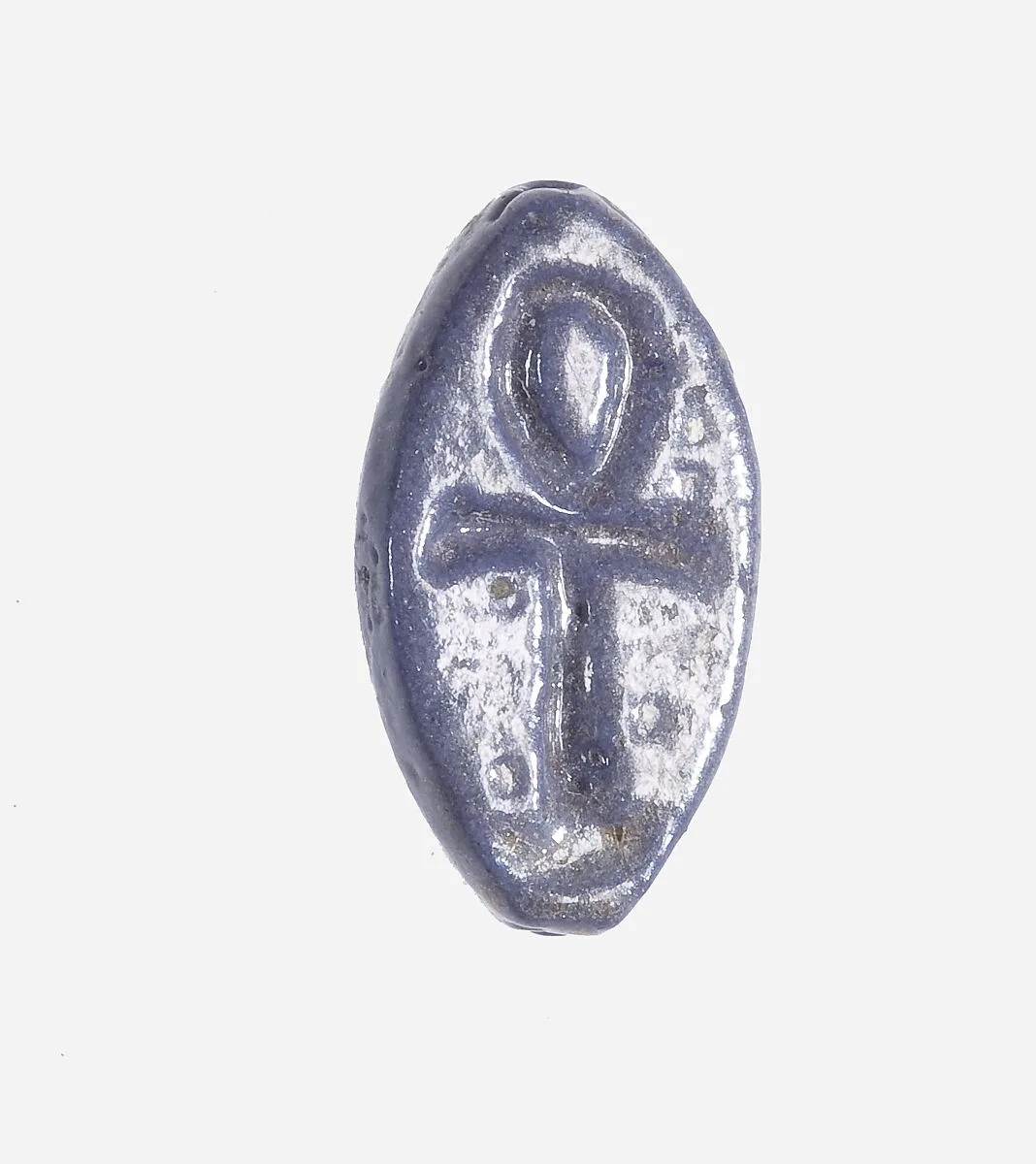 Cowroid Stamp Seal with an Ankh Inscribed on the Base — Unknown