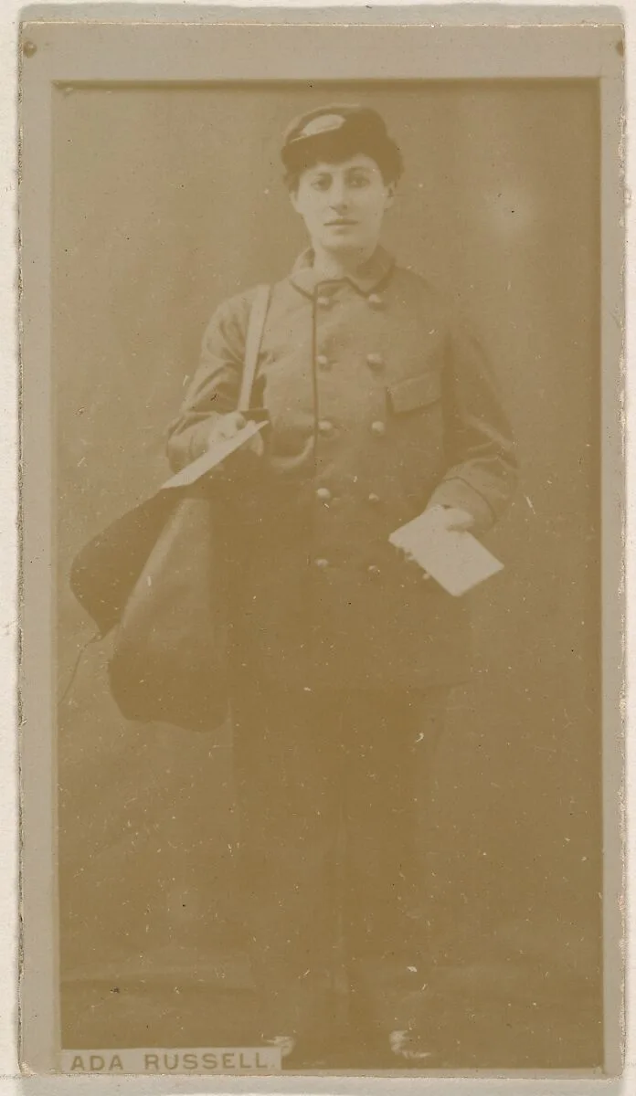 Ada Russell, from the Actresses series (N245) issued by Kinney Brothers to promote Sweet Caporal Cigarettes — Kinney Brothers Tobacco Company
