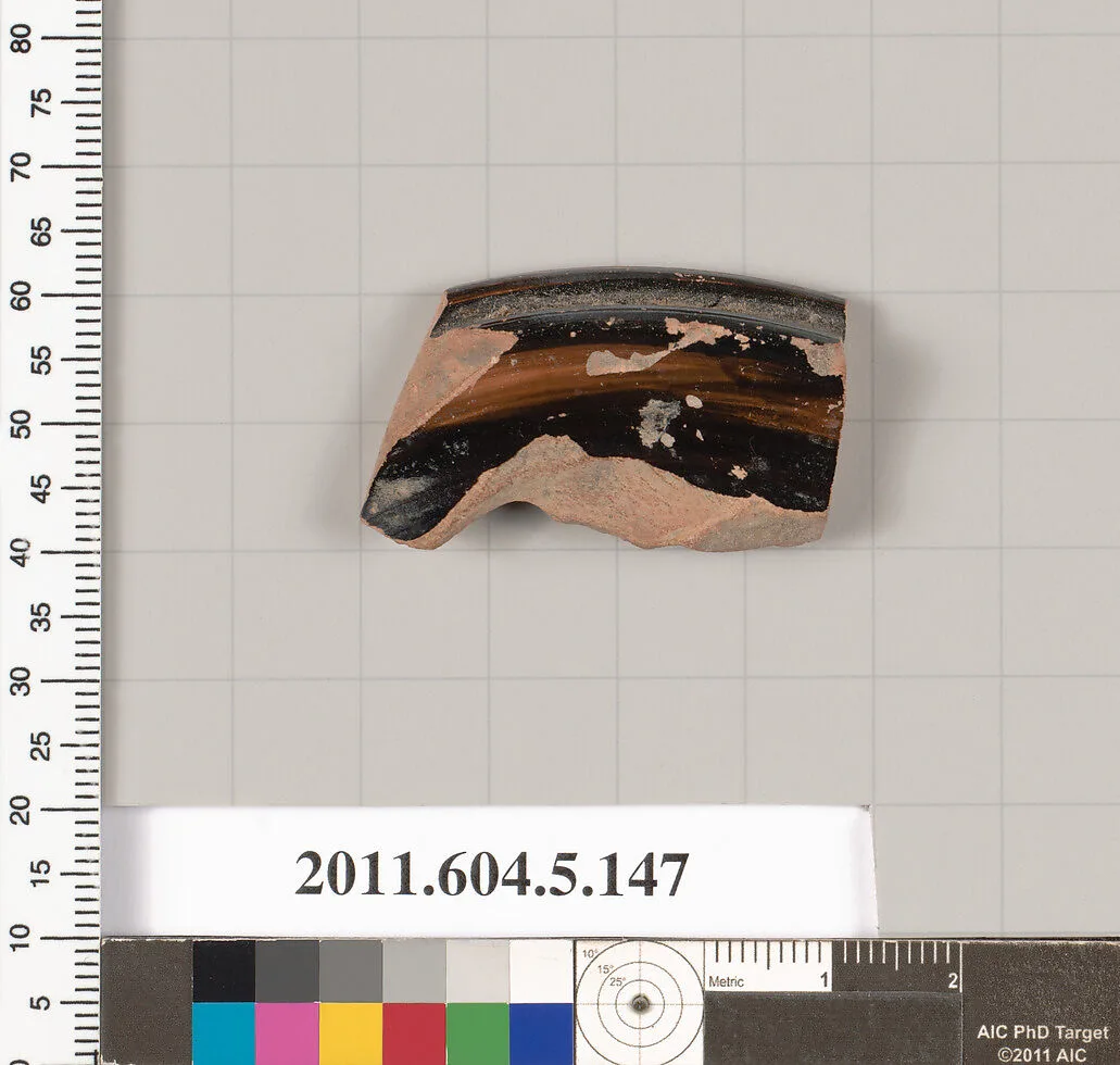 Terracotta fragment of a kylix (drinking cup) — Unknown