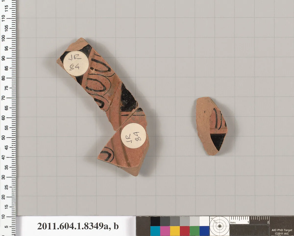 Terracotta fragments of a kylix (drinking cup) — Unknown
