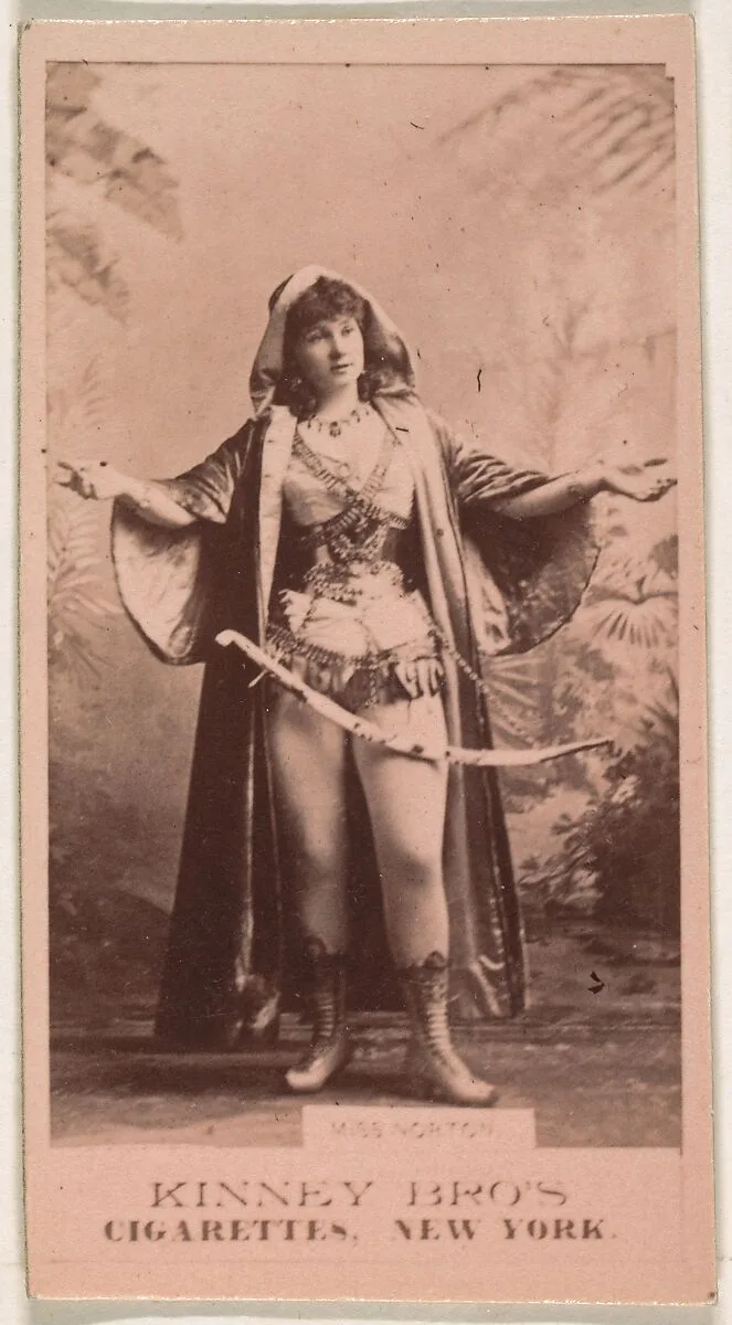 Miss Norton, from the Actresses series (N245) issued by Kinney Brothers to promote Sweet Caporal Cigarettes — Kinney Brothers Tobacco Company