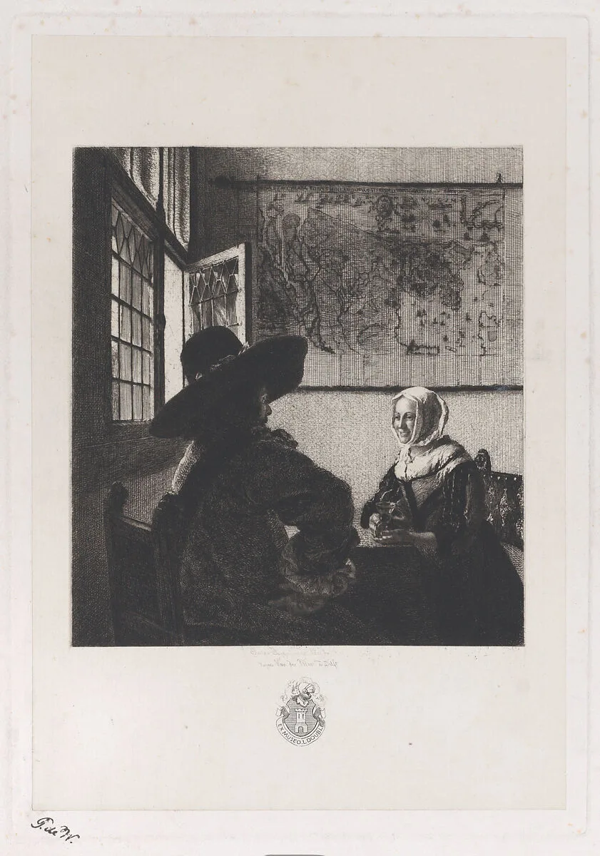 Officer and Laughing Girl, after Vermeer — Jules-Ferdinand Jacquemart|Johannes Vermeer