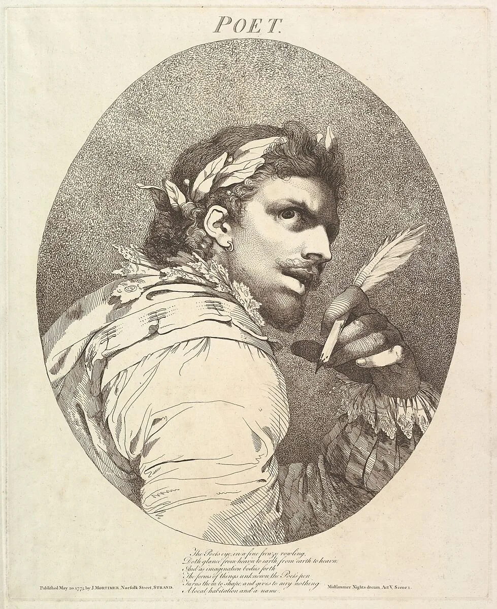 Poet (from "Twelve Characters from Shakespeare") — John Hamilton Mortimer|William Shakespeare