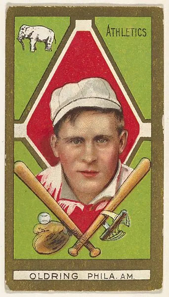 Reuben Oldring, Philadelphia, American League, from the "Baseball Series" (Gold Borders) set (T205) issued by the American Tobacco Company — American Tobacco Company