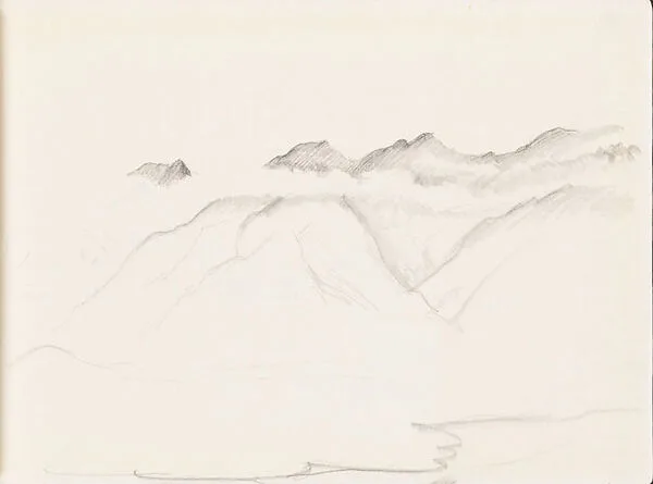 現代 謝稚柳 山水畫稿 冊頁|Landscape — Xie Zhiliu