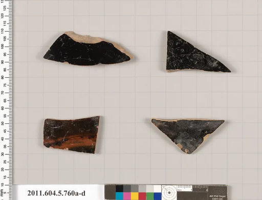 Terracotta fragments of kylikes (drinking cups)