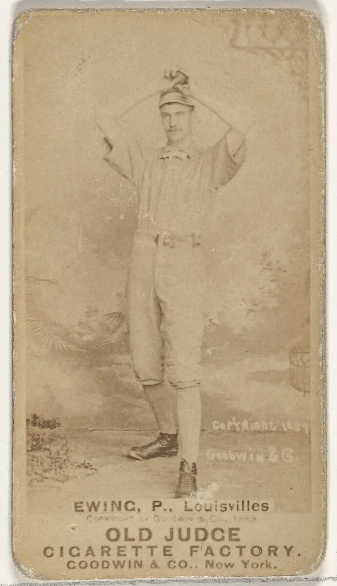 John Ewing, Pitcher, Louisville Colonels, from the Old Judge series (N172) for Old Judge Cigarettes — Goodwin & Company