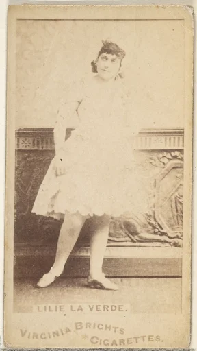 Lilie La Verde, from the Actors and Actresses series (N45, Type 1) for Virginia Brights Cigarettes