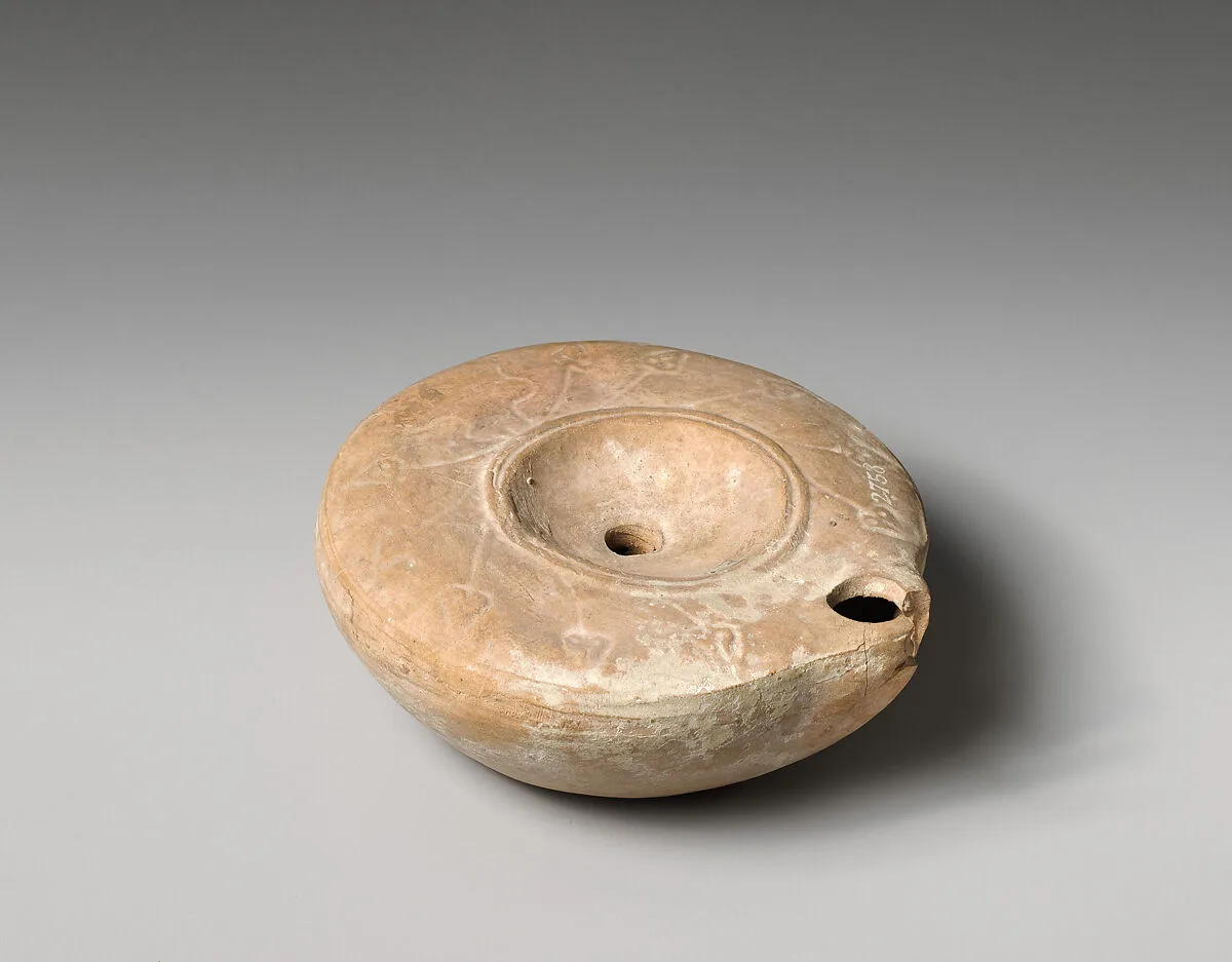 Terracotta oil lamp — Unknown