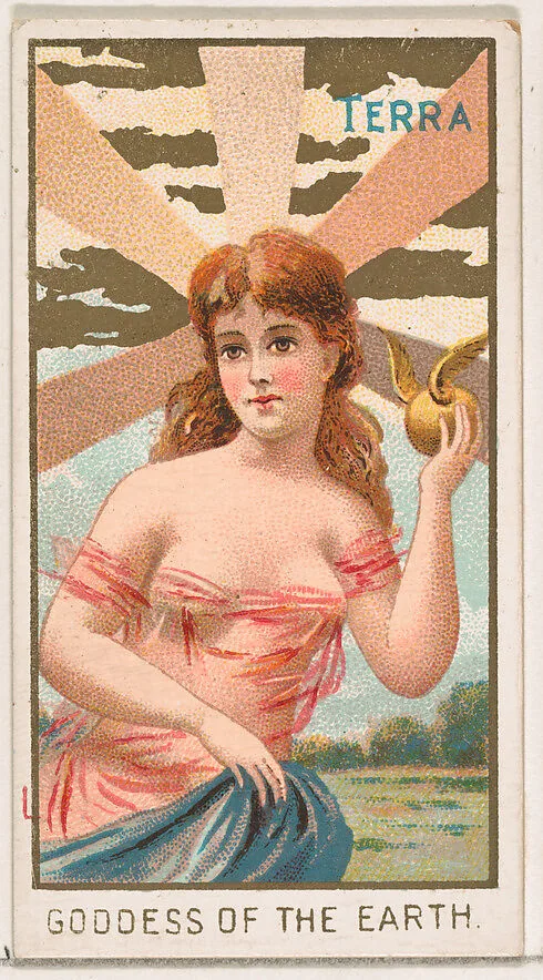 Terra, Goddess of the Earth, from the Goddesses of the Greeks and Romans series (N188) issued by Wm. S. Kimball & Co. — William S. Kimball & Company|Ketterlinus Lithography Company