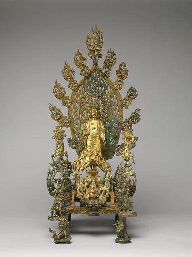 北魏正光五年 鎏金青銅彌勒佛像|Buddha Maitreya (Mile) Altarpiece