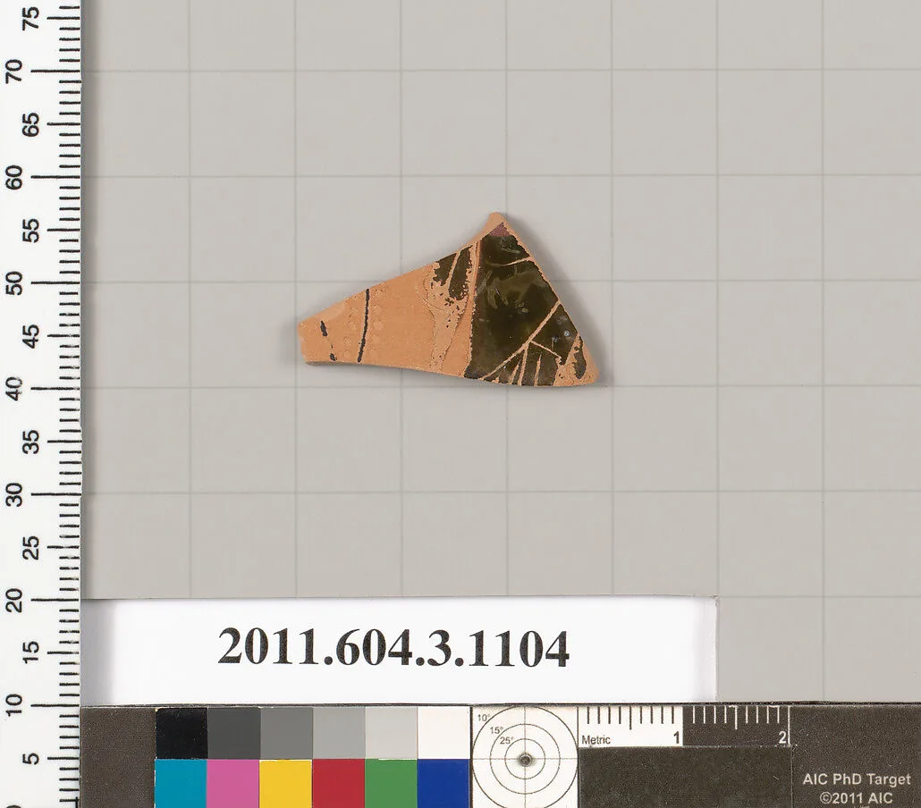 Terracotta fragment of a mastoid (drinking cup with narrow base) or a kyathos (cup-shaped ladle) — Unknown