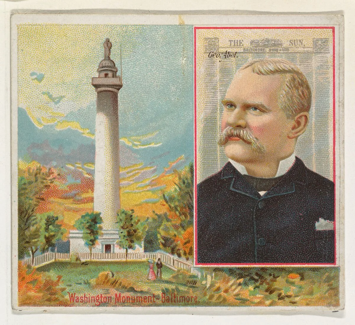 George Abel, The Baltimore Sun, from the American Editors series (N35) for Allen & Ginter Cigarettes — Allen & Ginter