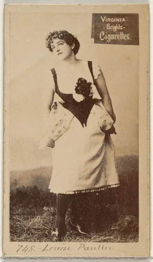 Card 745, Louise Paullin, from the Actors and Actresses series (N45, Type 2) for Virginia Brights Cigarettes