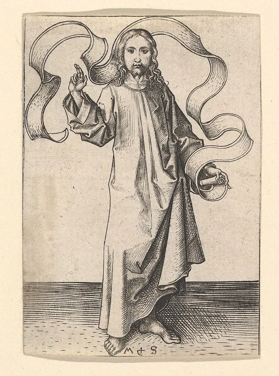 Christ in an Attitude of Benediction — Martin Schongauer