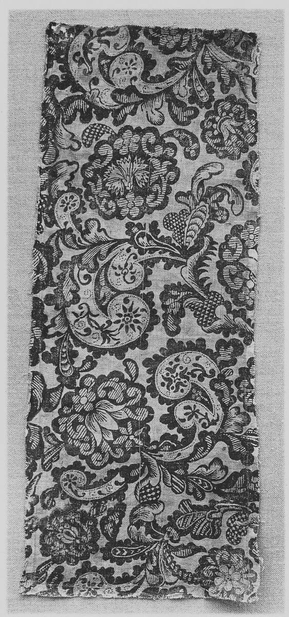 Fragment of printed linen — Unknown