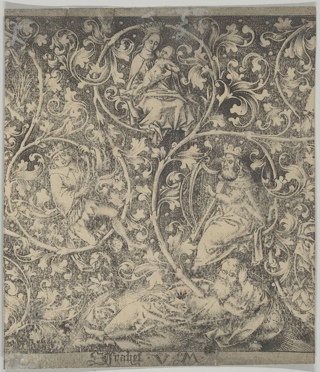 Ornamental Engraving with the Tree of Jesse — Israhel van Meckenem