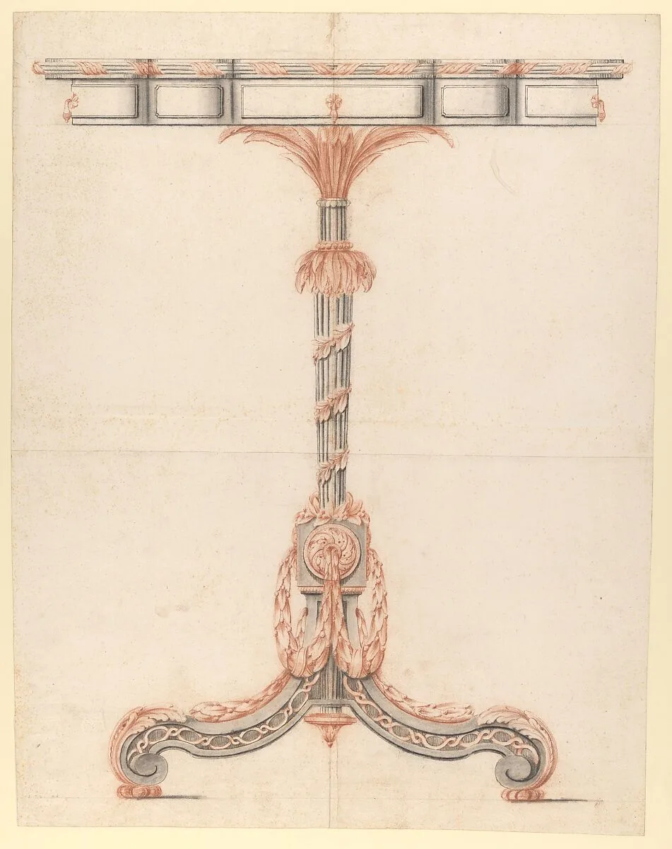 Design for Elevation of a Table — Anonymous, French, 18th century