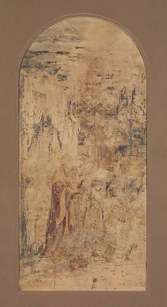 Photograph of design for single mosaic panel for "Te Deum Laudamus" triptych — Tiffany Studios|Frederick Wilson